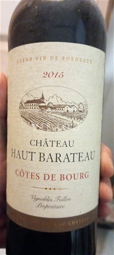 Bordeaux Côtes-de-bourg Château Haut Barateau 2015