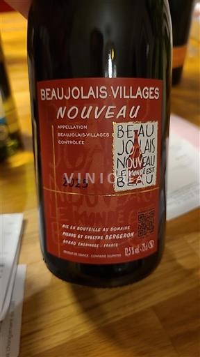 Beaujolais Beaujolais Nouveau Domaine Bergeron Village 2025