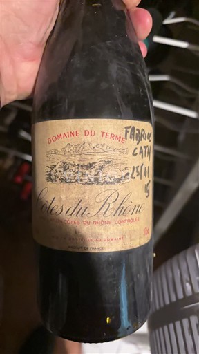 Rhônen laakso Côtes-du-rhône Domaine Terme Ei vuosikertaa