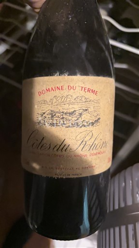 Rhônen laakso Côtes-du-rhône Domaine Terme Ei vuosikertaa