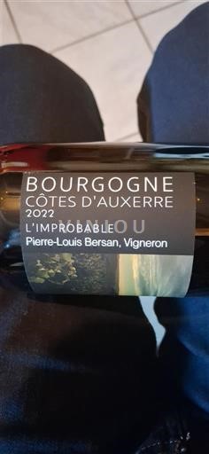 Borgogna Borgogna Côtes d'Auxerre Pierre-Louis Bersan L'Improbable 2022
