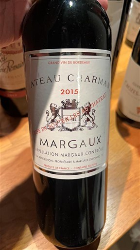 Bordeaux Margaux Château Charmant 2015