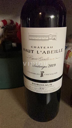 Bordeaux Château Haut L'Abeille Excellence 2019