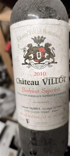 Bordeaux Bordeaux Supérieur Château Villot 2010