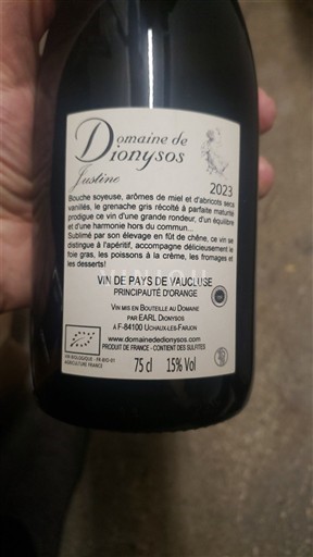 Provence, Ala-Rhônen laakso, Korsika Vaucluse Domaine Dionysos Justine 2023