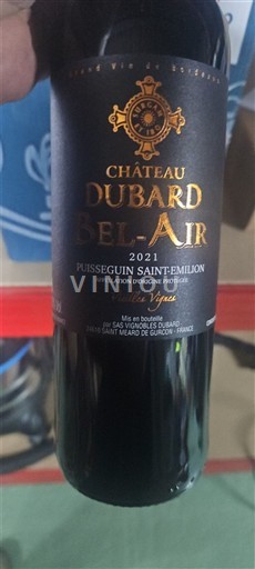 Bordeaux Puisseguin-saint-émilion Château Bard Bel Air Vieilles Vignes 2021