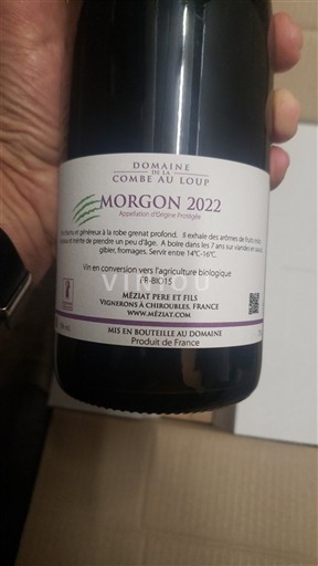 Beaujolais Morgon Domaine Combe au Loup 2022