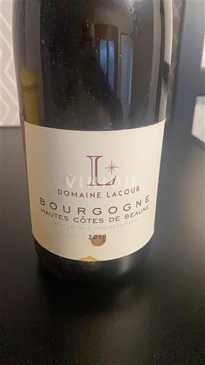 Burgundi Beaunen Ylämaat Domaine Lacour 2018