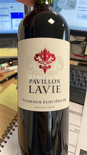 Bordeaux Puisseguin-saint-émilion Pavillon Lavie 2020