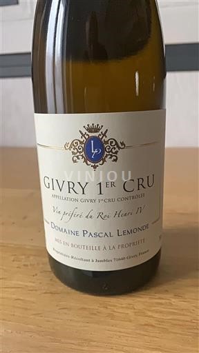 Burgundi Määrittelemätön Premier Cru Domaine Pascal Lemonde Vin préféré du Roi Henri IV Ei vuosikertaa