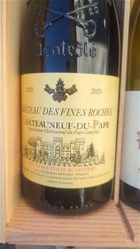 Viner Rouge sec Château S Fines Roches 2020 Frankrike Rhônedalen Châteauneuf-du-Pape AOC