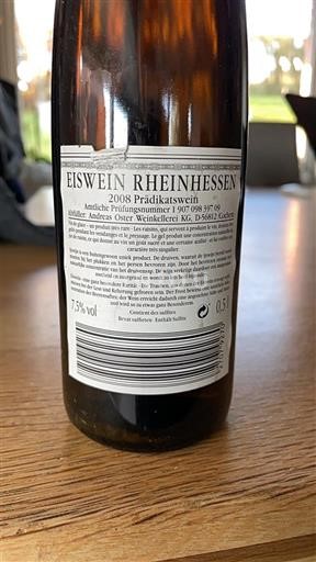 Rheinhessen Andreas Oster Weinkellerei 2008