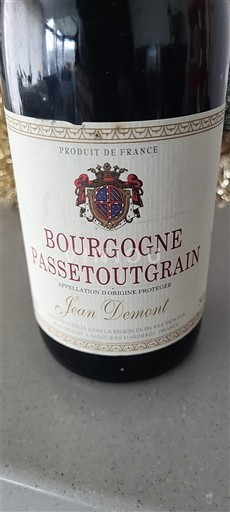 Bourgogne Bourgogne-passetoutgrain Jean Demont Ikke årgangsbestemt