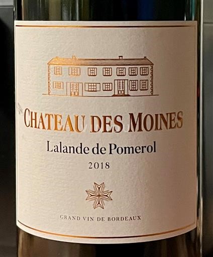 Bordeaux Lalande-de-Pomerol Château S Moines 2018