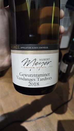 Alsazia Gewürztraminer Vendanges Tardives Hubert Meyer 2018