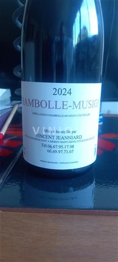 Borgoña Chambolle-Musigny Premier Cru Vincent Jeanniard 2024