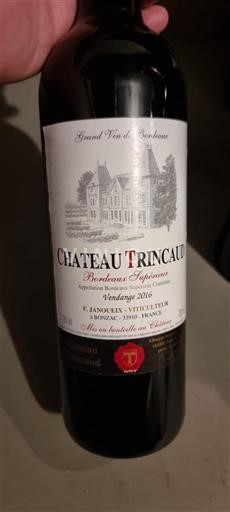 Bordeaux Bordeaux supérieur Château Trincaud 2016