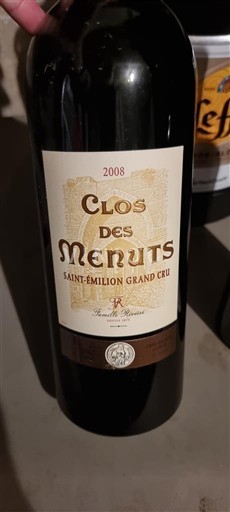Bordeaux Saint-Émilion Grand Cru Clos des Menuts 2008