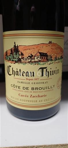 Beaujolais Côte-de-Brouilly Château Thivin Zaccharie 2023