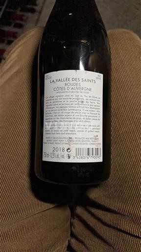 Loire Valley Côtes d'Auvergne La Vallée des Saints 2018