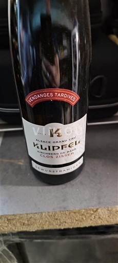 Alsace Määrittelemätön Grand Cru Klipfel Clos Zisser 2015