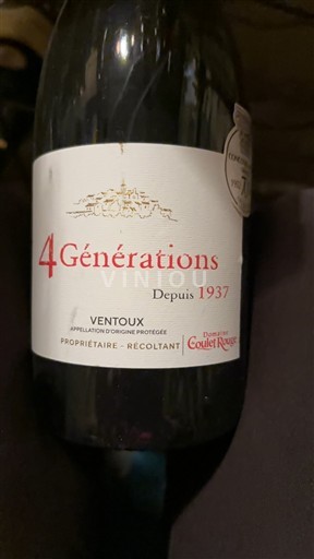 Rhône Valley Ventoux Domaine Goulet Rouge 4 Générations 2020
