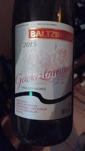 Alsasko Gewürztraminer Baltzinger Vieilles Vignes 2015