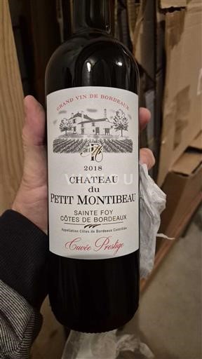 Bordeaux Ni doloceno Château Petit Montibeau Prestige 2018