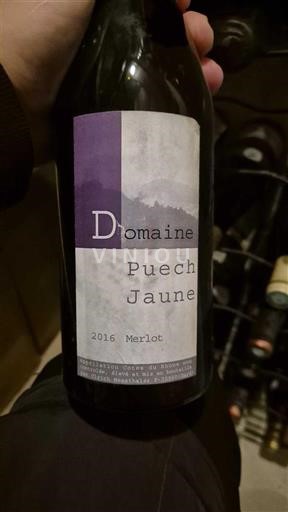 Languedoc a Roussillon Pays d'Oc Domaine Puech Jaune Merlot 2016