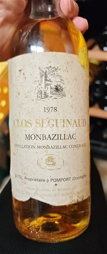 Sydväst Monbazillac Clos Seguinaud 1978