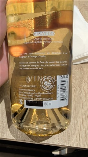 Sydvestfrankrig Côtes du Tarn Alain Gayrel Isatis Ikke årgangsbestemt