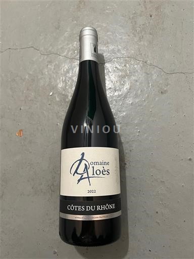 Víno Rouge sec Domaine Aloès 2022 Francie Údolí Rhôny Côtes-du-Rhône AOC