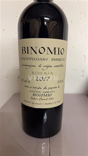 Abruzzo Montepulciano d'Abruzzo Binomio Riserva 2017