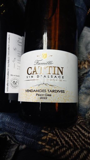 Alsace Không được chỉ định Vendanges Tardives Famille Cattin Vendanges Tardives Pinot Gris 2022