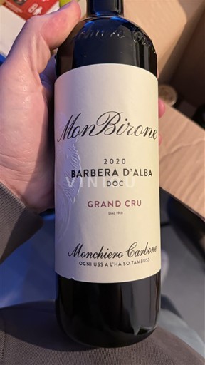 Piemonte Barbera d'Alba Monchiero Carbone MonBirone 2020