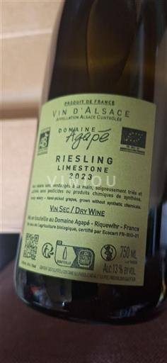 Elsass Domaine Agapé Limestone 2023