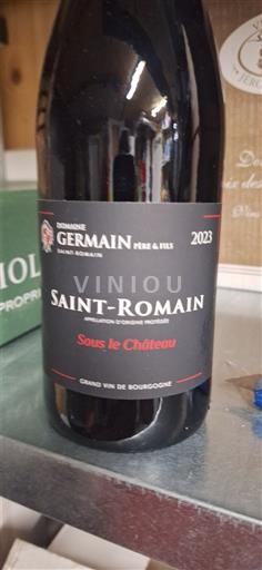 Wines Rouge sec Sous le Château Domaine Germain Père & Fils 2023 France Burgundy Saint-Romain AOC