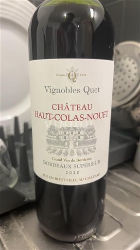 Bordeaux Bordeaux Supérieur Château Haut-Colas-Nouet 2020