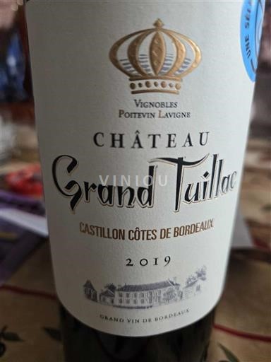 Vinuri Rouge sec Château Grand Tuillac 2019 Franța Bordeaux Castillon-côtes-de-bordeaux AOC