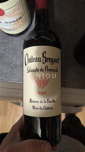 Bordeaux Lalande-de-pomerol Château Sergant Réserve de la Famille 2005
