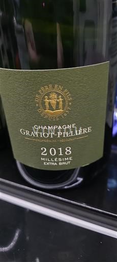 Champagne Gratiot-Pillière Millésime Extra Brut 2018