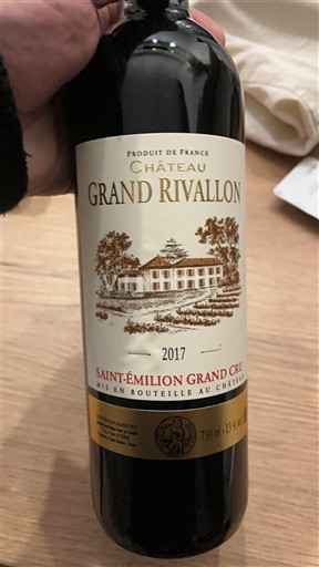 Bordeaux Saint-Émilion Grand Cru Grand Cru Château Grand Rivallon 2017