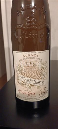 Elsass Vendanges Tardives Jean-Louis et Fabienne Freudenreich 2018