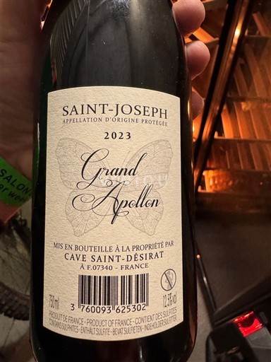 Rhônetal Saint-Joseph Cave Saint-Désirat Apollon 2023