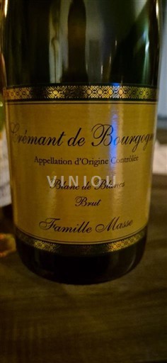 Borgoña Crémant de Borgoña Famille Masse Blanc de Blancs Sin añada