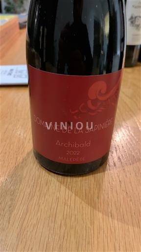 Languedoc Malepère Domaine La Sapinière Archibald 2022