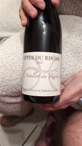 Rhône Valley Côtes du Rhône Domaine Hervé et Nathalie Avallet L'Avallet du Rhône 2022