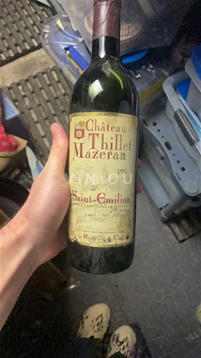 Bordeaux Saint-Émilion Château Thillet Mazéran 1996