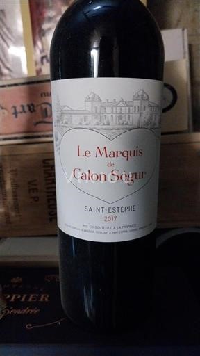 Bordeaux Saint-Estèphe Calon Ségur Le Marquis de Calon Ségur 2017