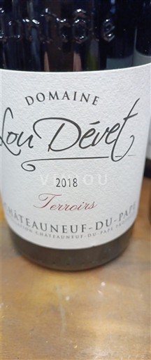 Rhônen laakso Châteauneuf-du-Pape Domaine Lou Dévet Terroirs 2018